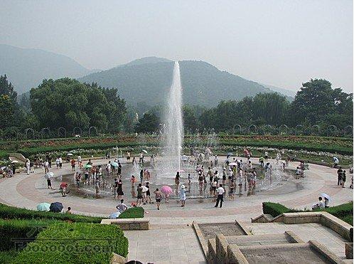 北京植物园-卧佛寺-樱桃沟 自驾gps轨迹香山植物园喷泉