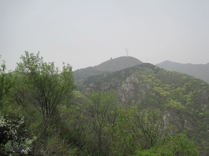 鹫峰-妙峰山穿越GPS轨迹离海拔750米的望京塔还有段距离