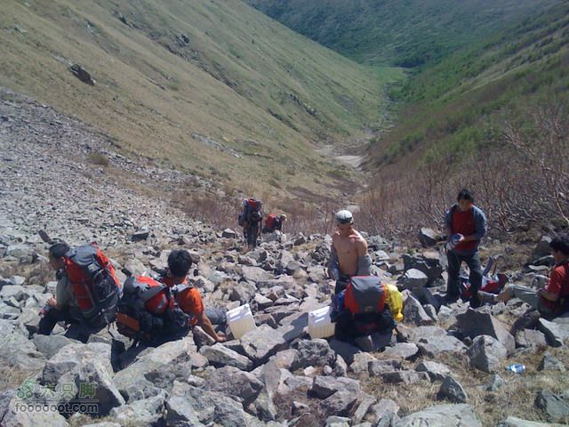 小五台山涧口入东沟出重装+东北2台折返轨迹线路到达碎石坡