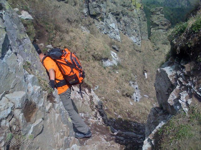小五台山涧口入东沟出重装+东北2台折返轨迹线路通往北台的路，比较险
