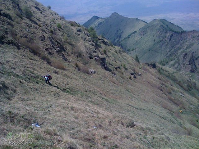 小五台山涧口入东沟出重装+东北2台折返轨迹线路北台的下山路