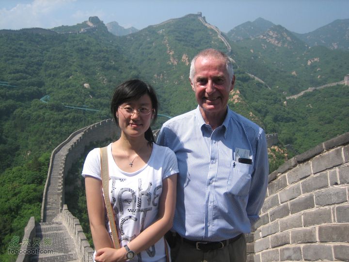 爬八达岭长城和一个外国朋友