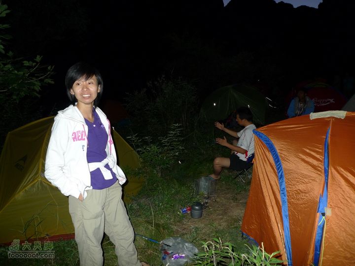 龙聚山庄-三岔河-库尾扎营GPS轨迹晚上的营地