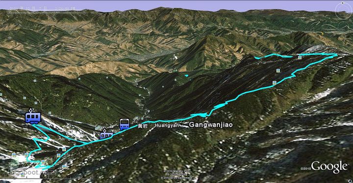 临安大明山[北-南]穿越Google Earthf轨迹截图4
