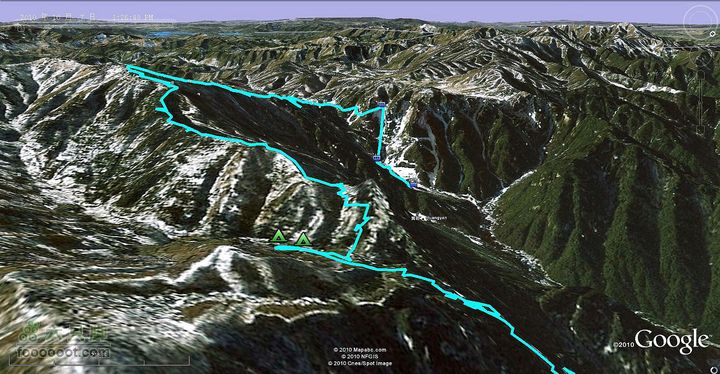 临安大明山[北-南]穿越Google Earthf轨迹截图5