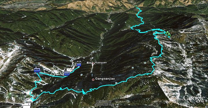 临安大明山[北-南]穿越Google Earthf轨迹截图6