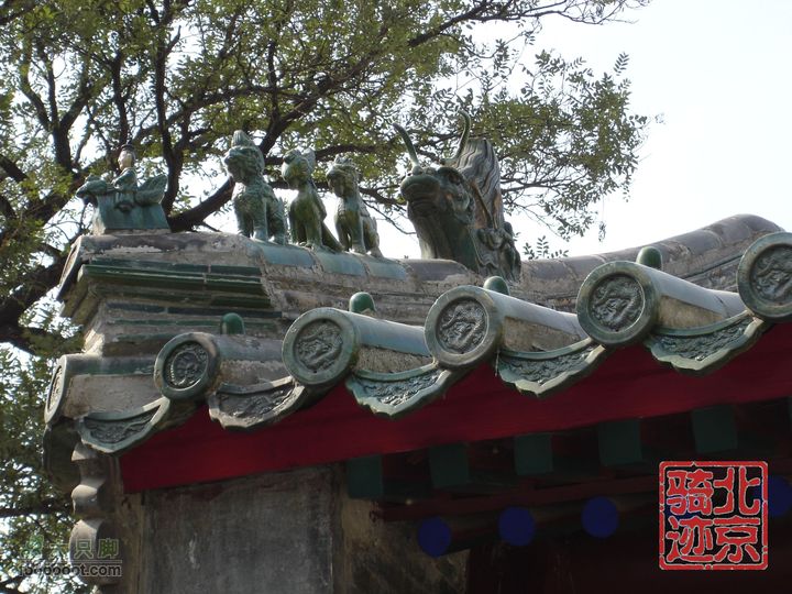 北京骑迹29 寻访北京唯一一座窑神庙 追溯门头沟的由来配殿绿琉璃瓦