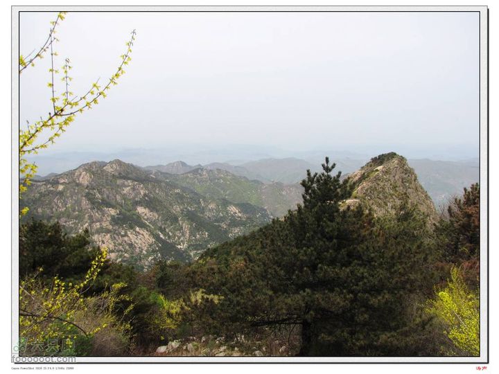 泰山 小明家滩老虎口玉皇顶东御道垭口上面看北山梁