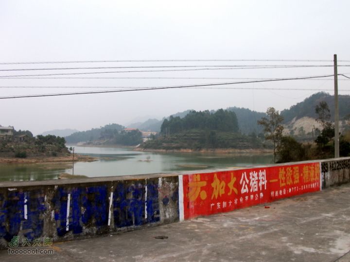 20110305广东3号绿道(苏村-罗阳-江北段)水库大坝上的广告