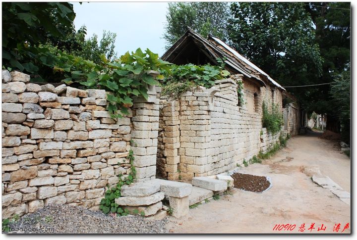 峨庄太平山悬羊山村内古树和石屋