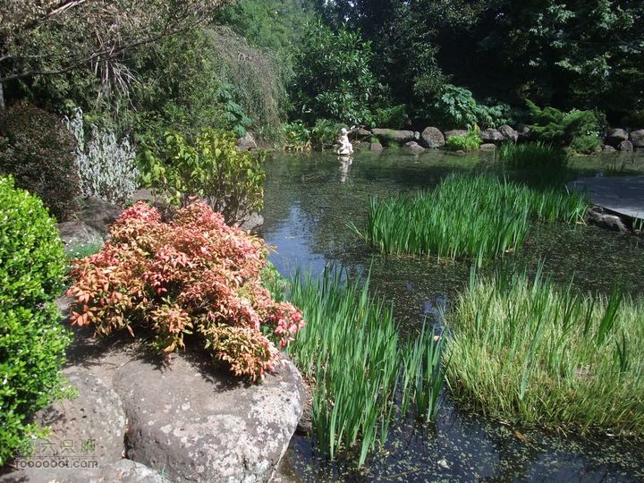墨尔本·菲茨罗伊花园（Fitzroy Gardens）池中雕塑