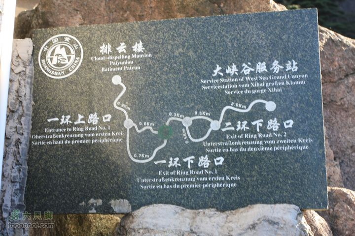 黄山导向牌 西海大峡谷
