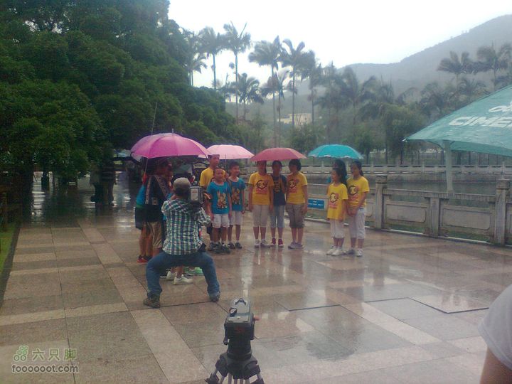 福州 雨中的森林公园对山歌