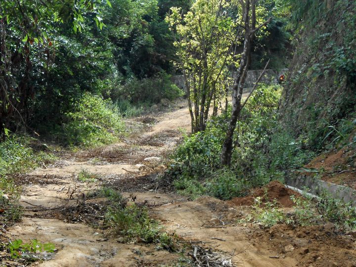 20130105--三亚福万岭山地骑行--大坡度碎石路DSCN2975