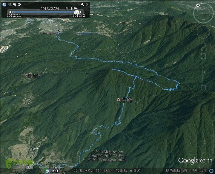 明月山下水口-上水口-牛岭-十八窝-江源-里田-温汤3d路线总览