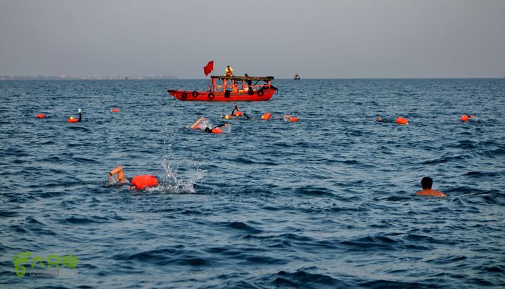 2014-03-27 三亚东岛+西岛串联横渡-创造新的历史！DSC07746