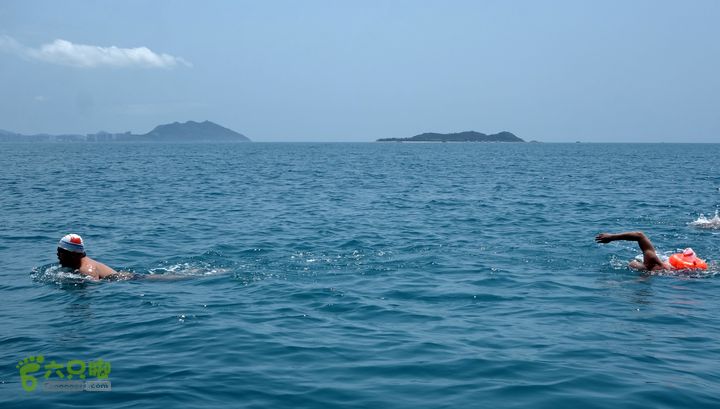 2014-03-27 三亚东岛+西岛串联横渡-创造新的历史！DSC08422