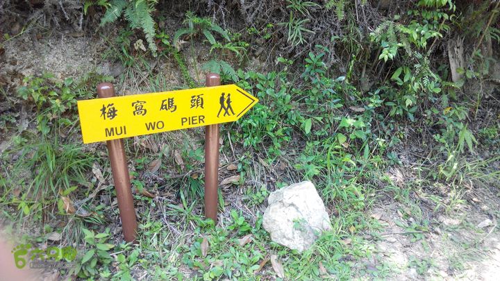 广州1778户外～香港凤凰径第12段徒步2014-04-27 11:59:00梅窝码头的指示标，不禁又加快脚步