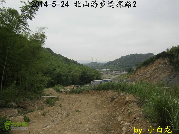 【白龙】北山游步道探路2（留车古道下竹林野路上）2014018 (21)右边是废弃的采石场