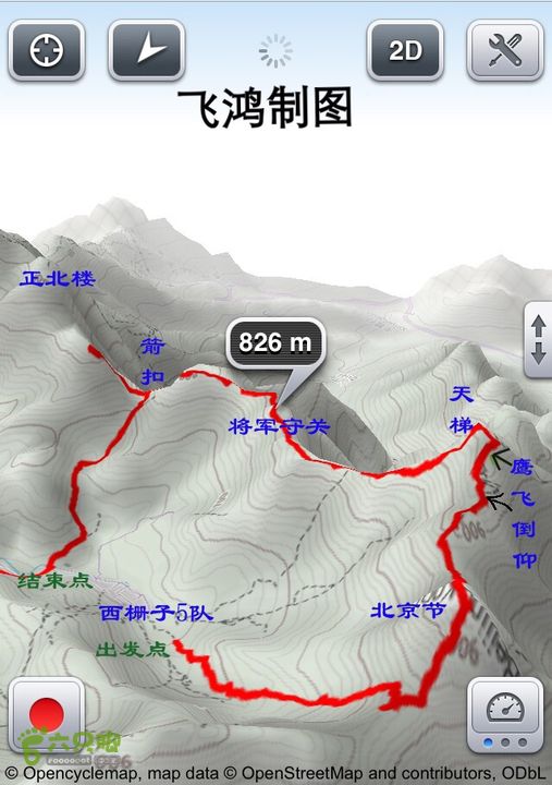 北京箭扣长城（内含司马台云海图片）山地地形图
