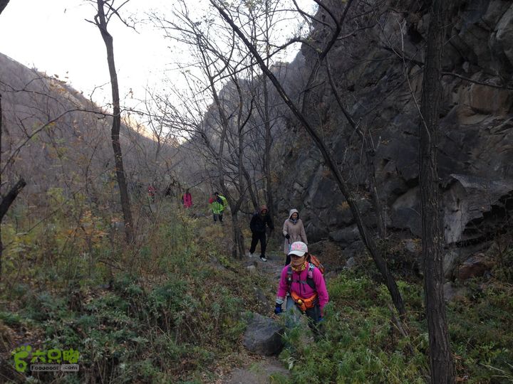 20141108--京西古道-徒步-王平-峰口庵-圈门徒步-京西古道- (16)  崎岖山路进行中。。。。