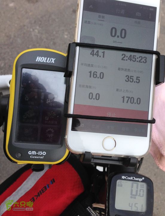20150327-自虐骑行+推车扛车-阳台山-妙峰山两主峰每次出行的装备： HOLUX 专业GPS ; 单车用码表 ； 手机（导航APP） 