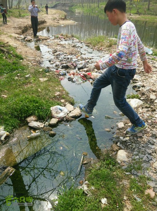 清流河环保徒步（第一阶段）大坝下，生活污水排放点