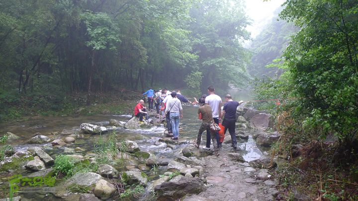 雁荡山狮子山五马尖筋竹涧遇到一批游客