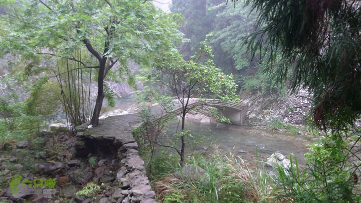 雁荡山狮子山五马尖筋竹涧拱桥