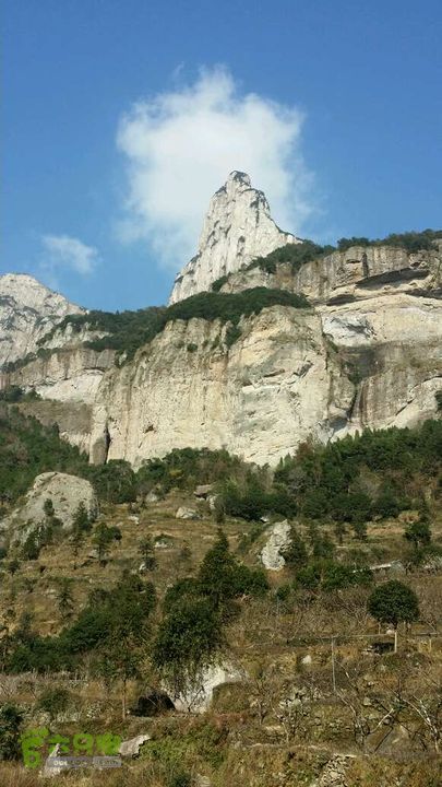 雁荡山上灵岩村百岗尖大龙湫环线