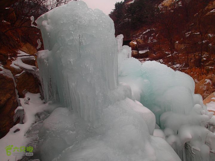 观赏冰瀑:石庙子_彩石溪-云谷禅寺_莲梗峡-莲花圣境P1300387
