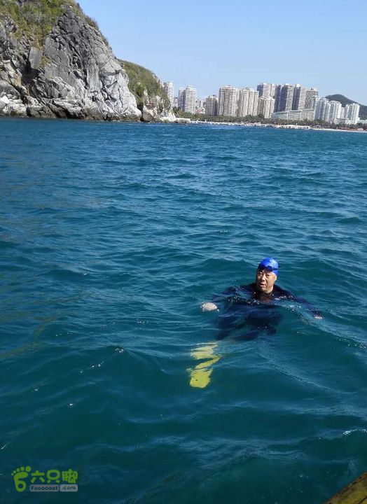 20160203-三亚湾游泳队十公里挑战鹿回头角外海域海中游