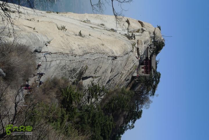 華山西門千尺幢北峰東峰鷂子翻身南峰長空棧道西峰智取華山路東門p